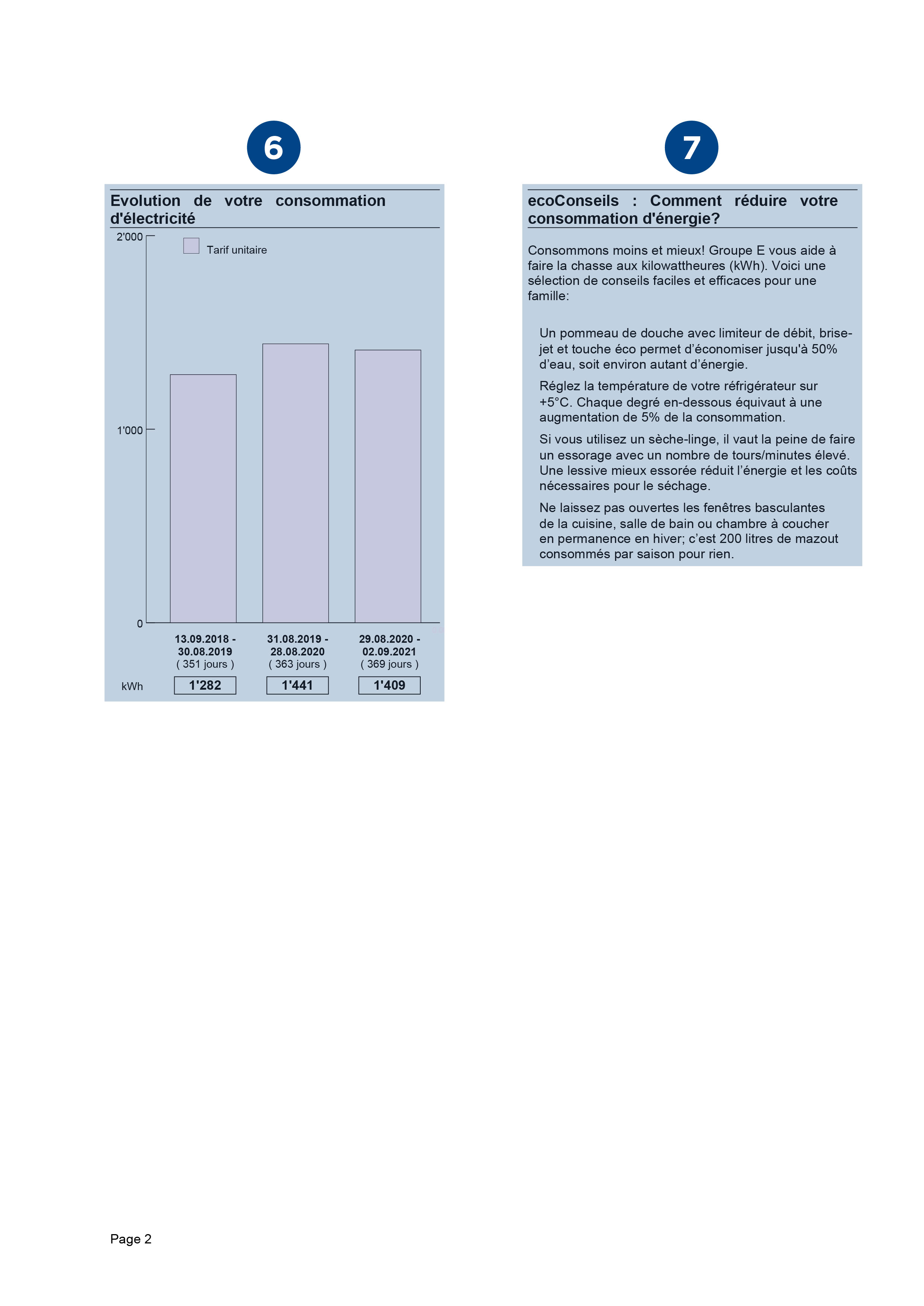 facture d'électricité page 2