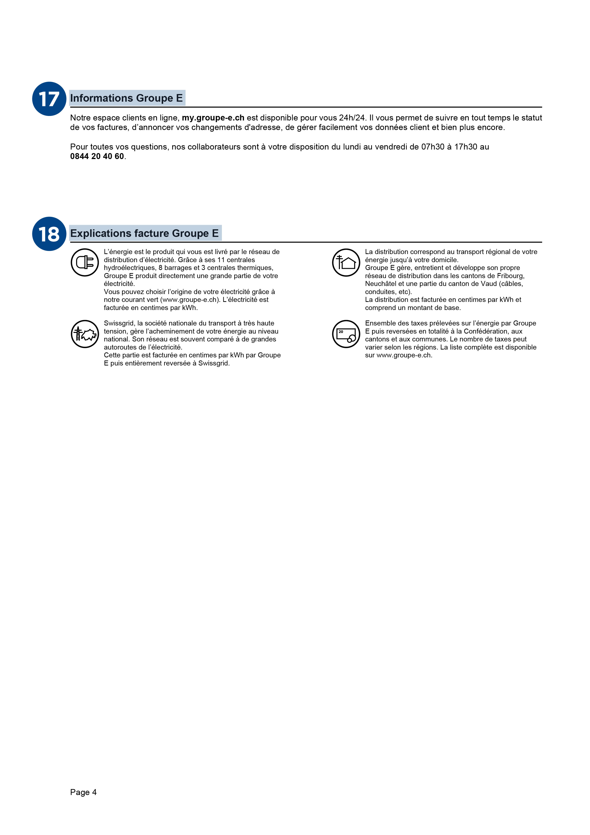 facture d'électricité page 4