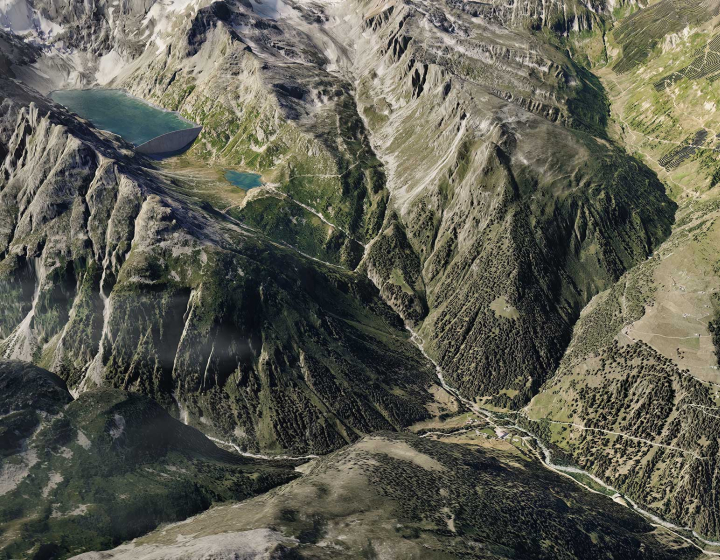 le barrage du Chummensee que développe Groupe E 