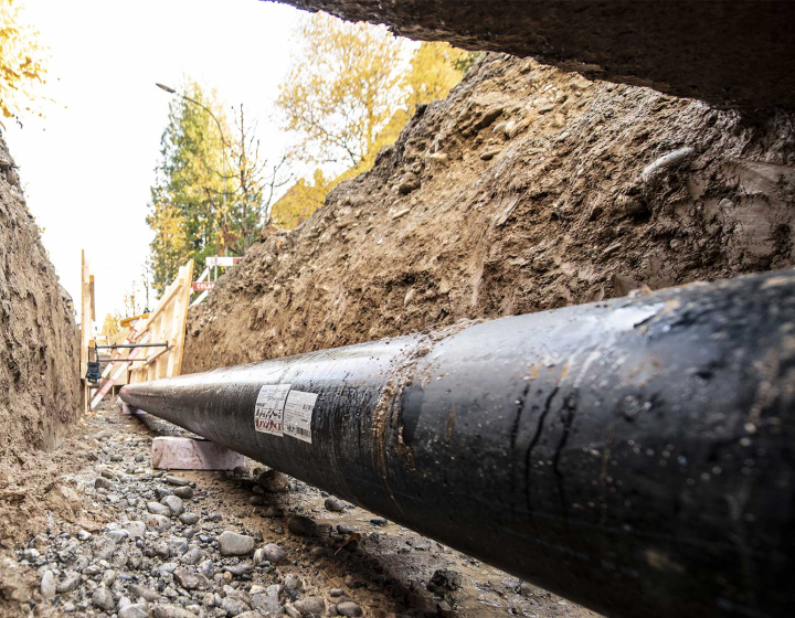 réseau de chauffage à distance sous-terrain développé par Groupe E