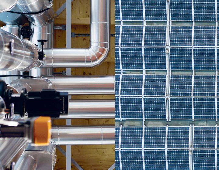 une installation photovoltaïque installée par Groupe E