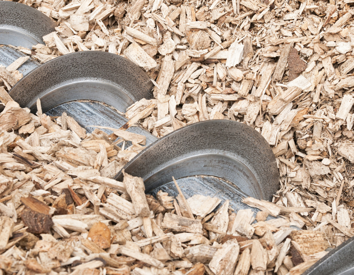 Pellets de bois utilisés pour une chaudière installée par Groupe E