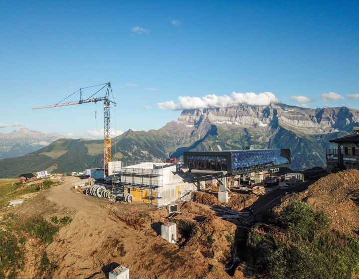 chantier de Groupe E aux Portes du Soleil