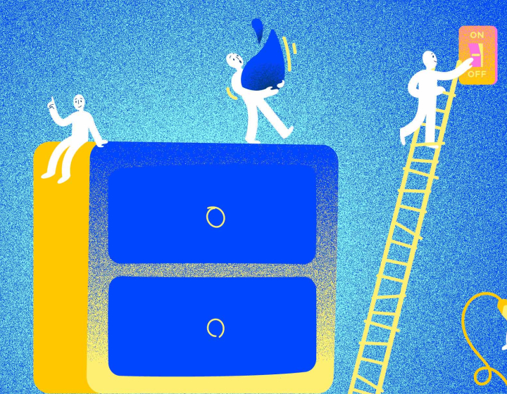 Illustration qui image les bons gestes en matière de consommation énergétique