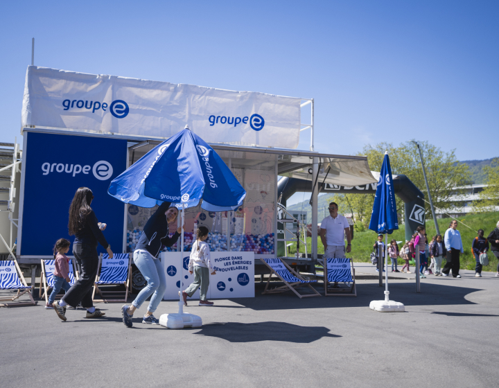 Stand de Groupe E au BCN tour