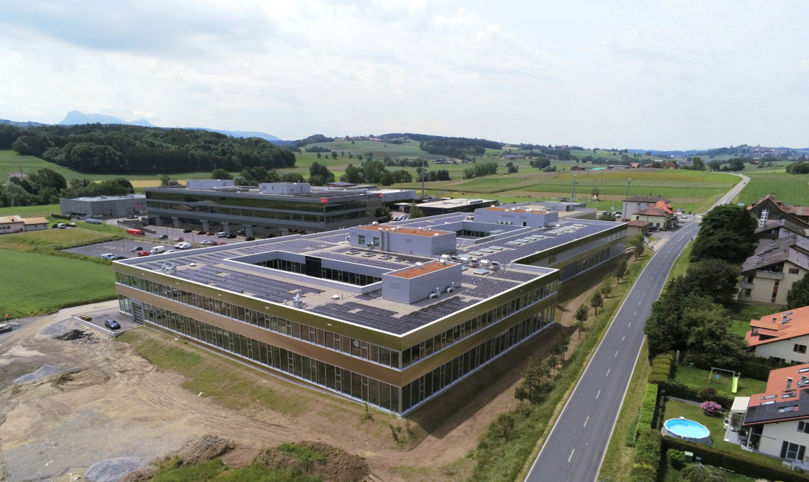 Luftaufnahme des Gebäudes Le Vivier in Villaz-St-Pierre
