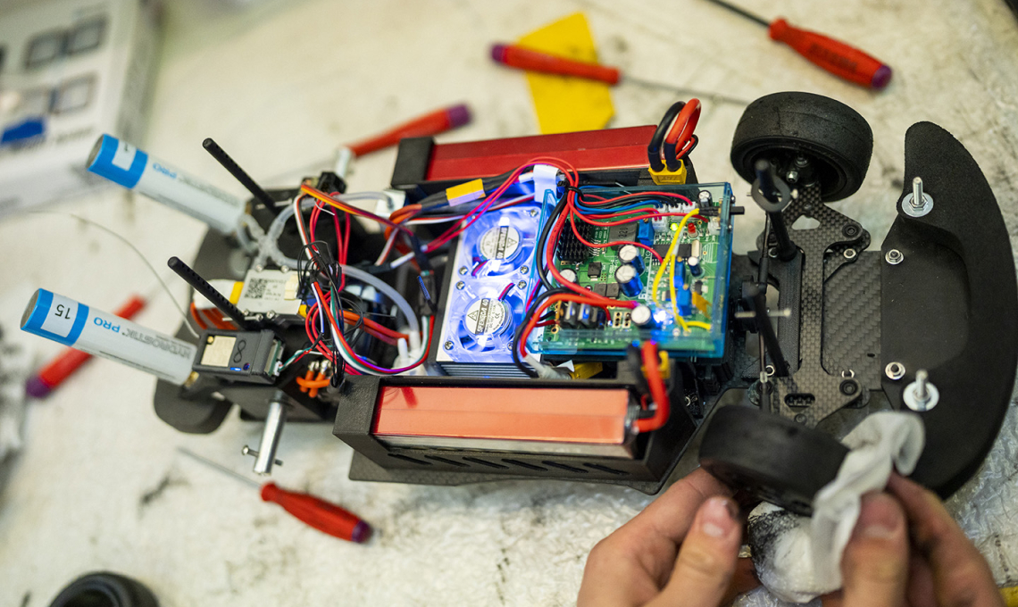 Das Chassis eines Wasserstoffautos