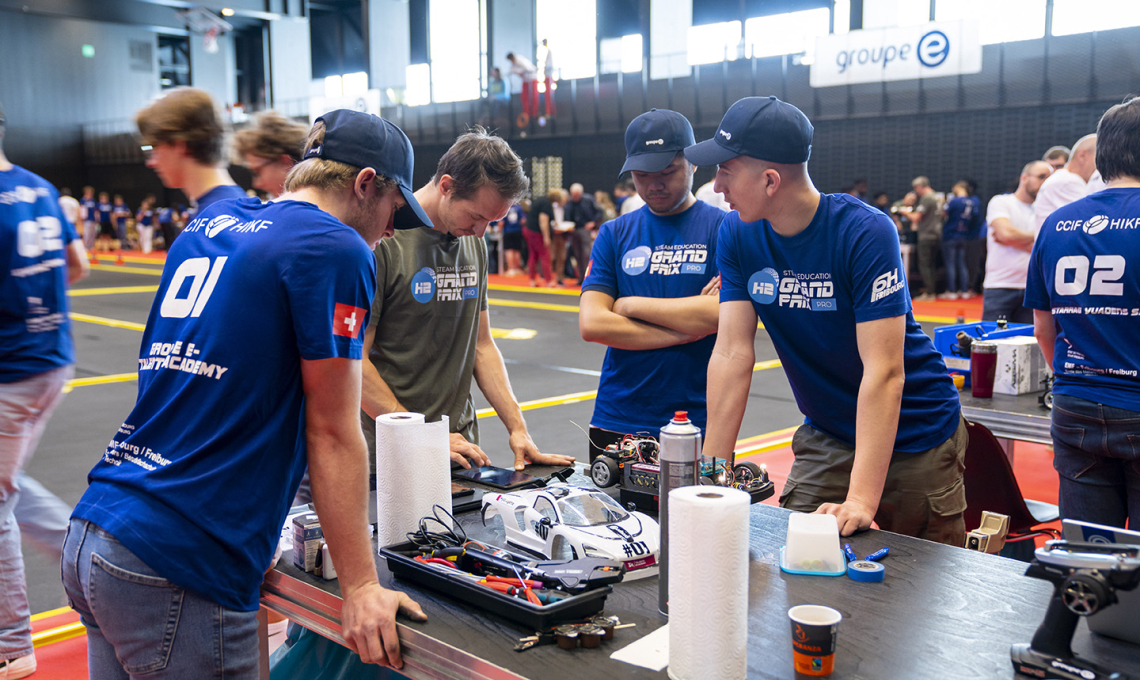 Gruppe von Fahrern in Vorbereitung