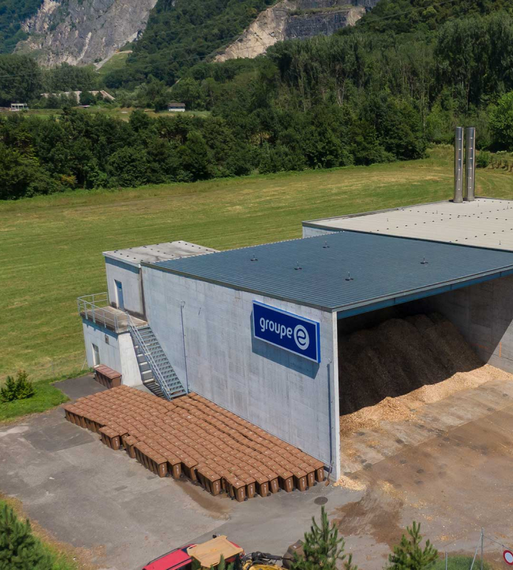 Centrale de chauffage à distance Groupe E à Villeneuve
