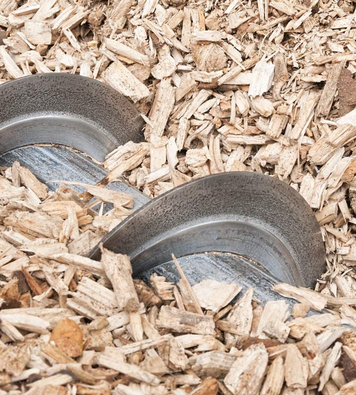 Pellets de bois utilisés pour une chaudière installée par Groupe E
