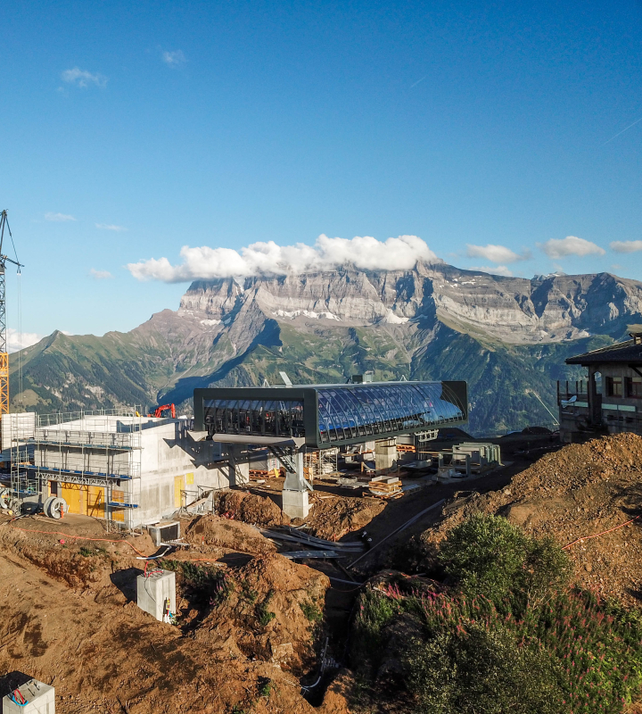 chantier de Groupe E aux Portes du Soleil