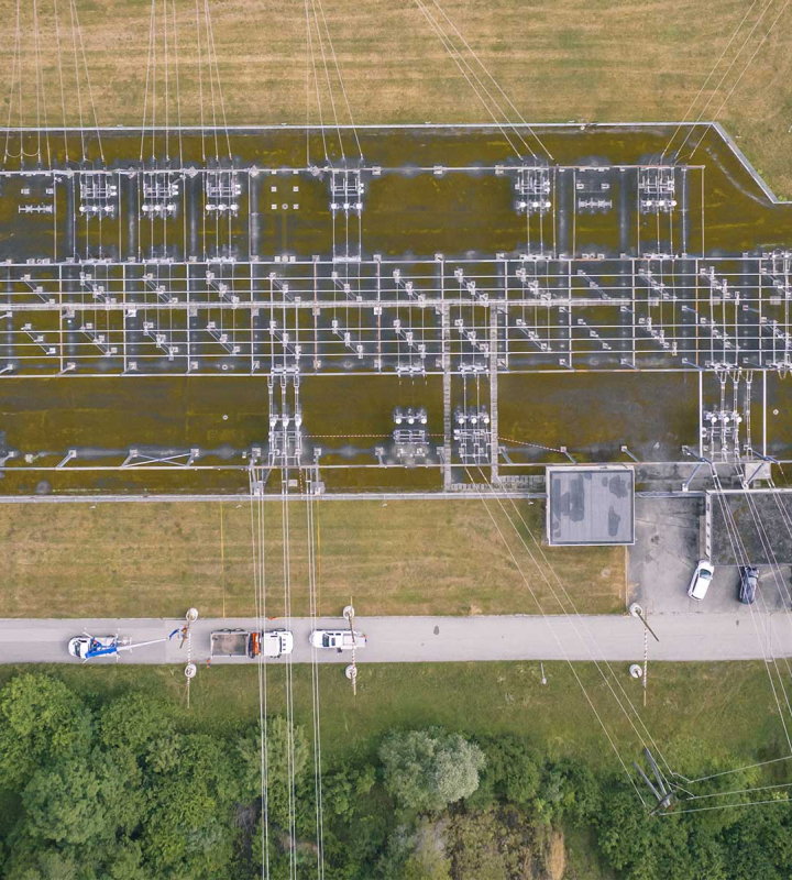 Umspannwerk der Groupe E in Hauterive