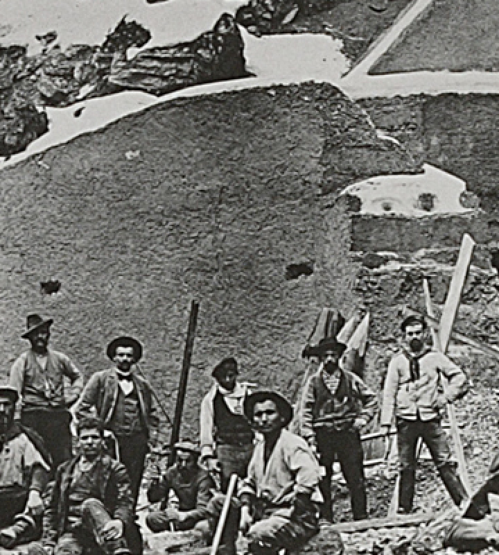 Construction de barrage de Rossens