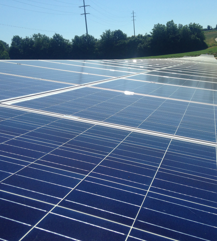 Toit du parc solaire de la Boverie