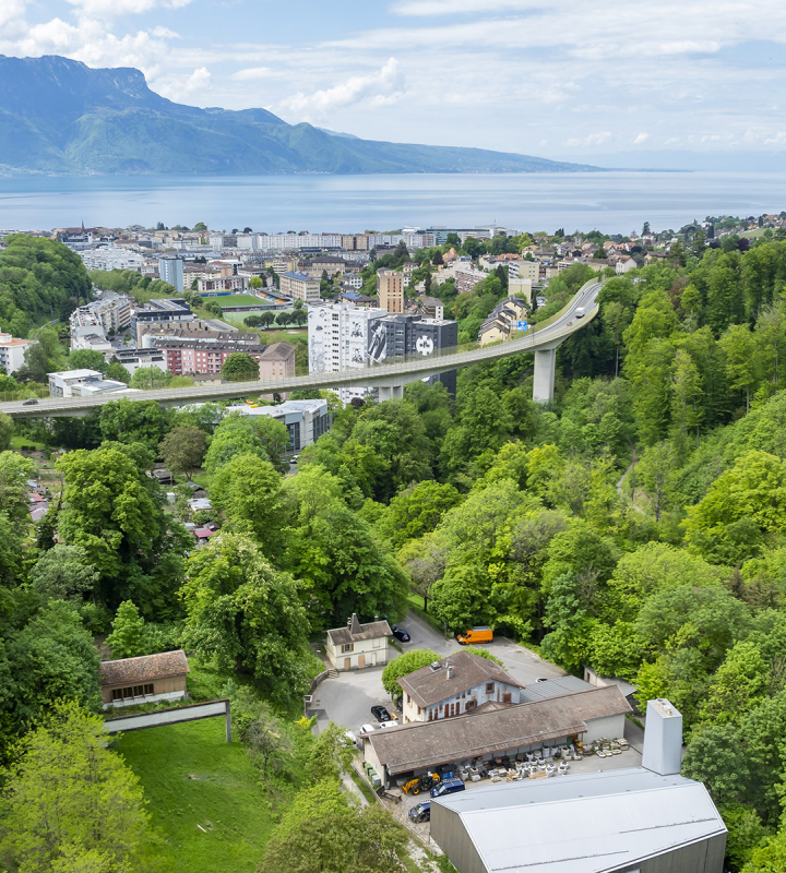 Image aérienne de Vevey
