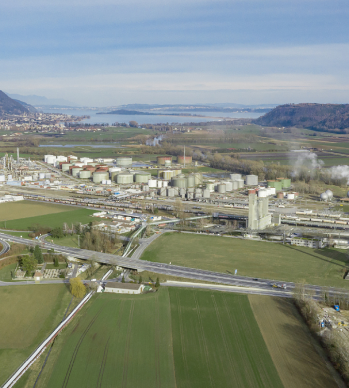 Photo aérienne de la région de Corneau