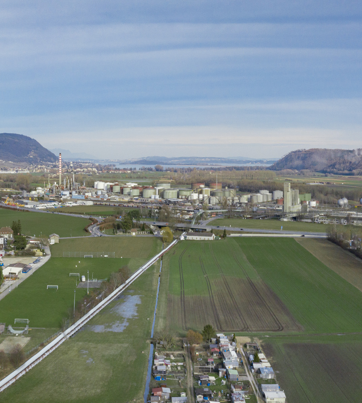 Vue panoramique du chauffage à distance Entre-deux-Lacs