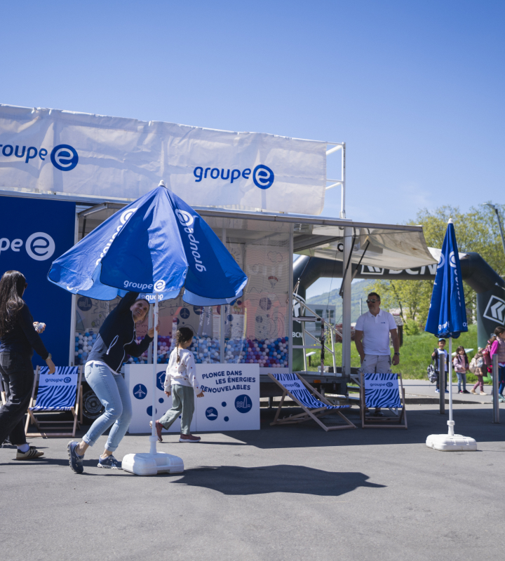 Stand de Groupe E au BCN tour
