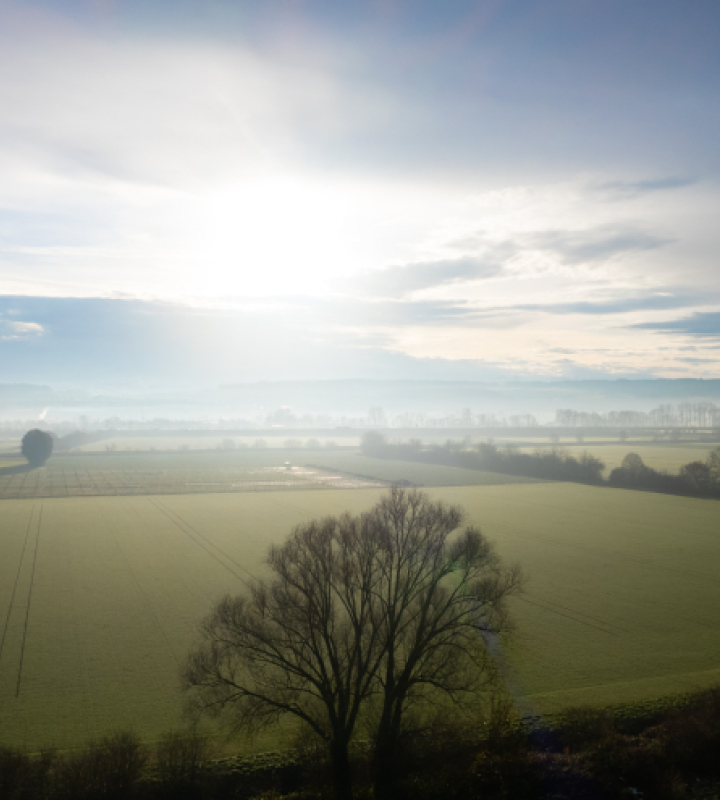 Landschaft einer Ebene in der Region Neuenburg