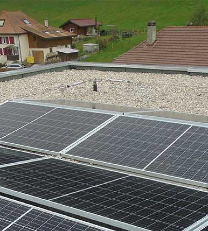 Solarpanele auf dem Dach