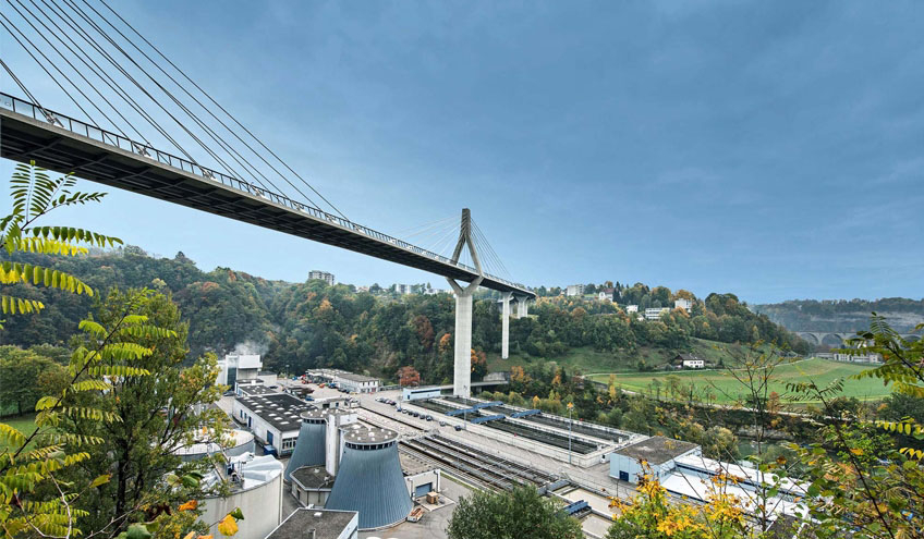 photo de la ville de Fribourg raccordée au biogaz de Groupe E