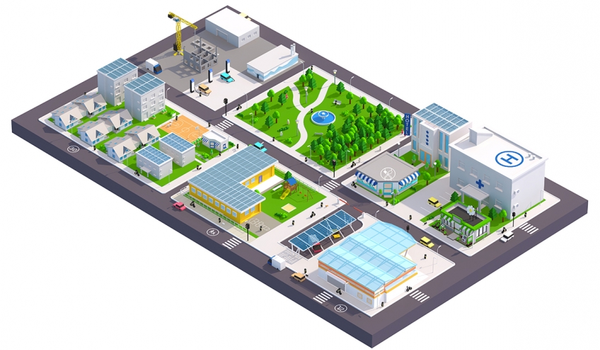 Ilustration 3D Smart Campus