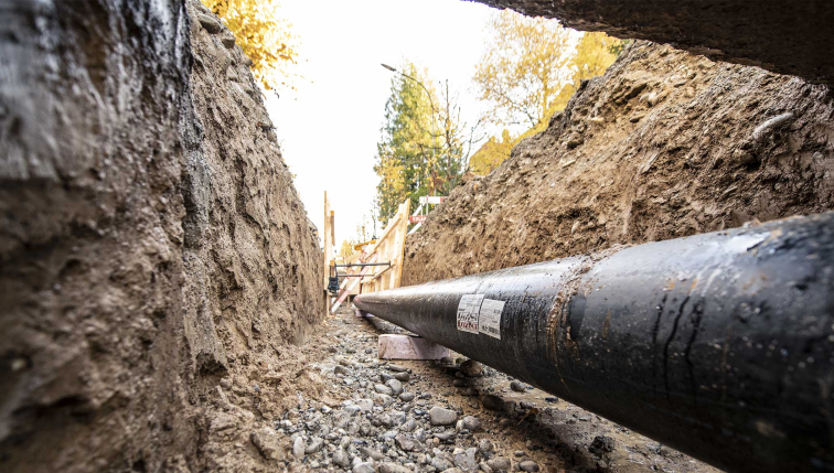 réseau de chauffage à distance sous-terrain développé par Groupe E