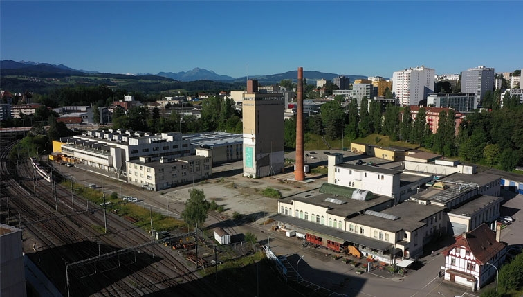 Groupe E a proposé et réalisé le concept énergétique du site de blueFactory au coeur de Fribourg