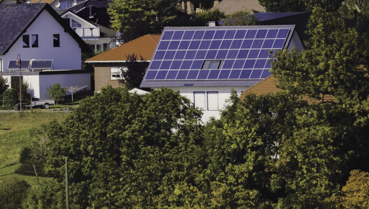 Une installation solaire photovoltaïque 