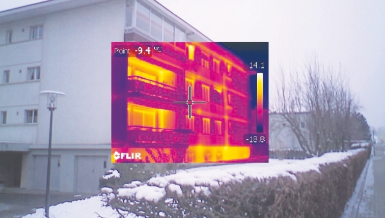 Résultat de thermographie sur un immeuble