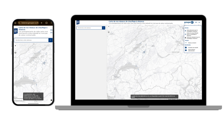 carte interactive CAD Groupe E