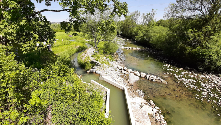 Un nouveau ruisseau de contournement pour la Jogne