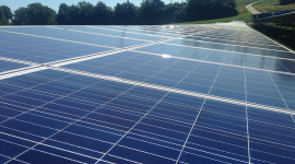 Toit du parc solaire de la Boverie