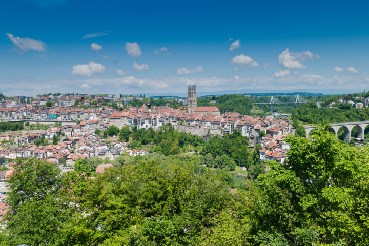 Luftaufnahme der Stadt Freiburg