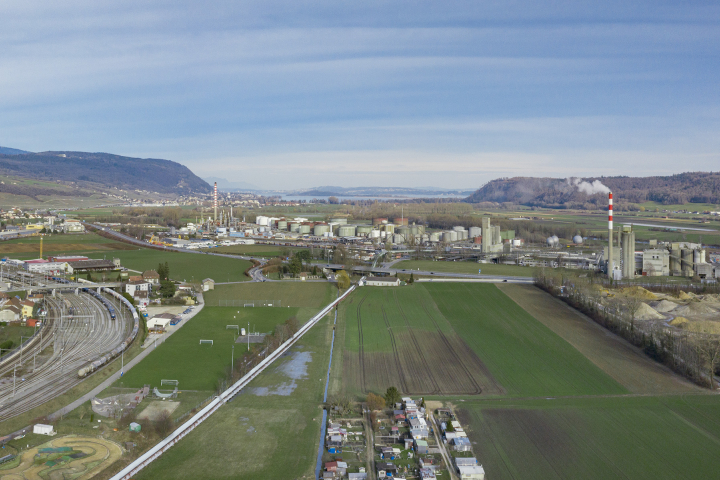 Vue panoramique du chauffage à distance Entre-deux-Lacs