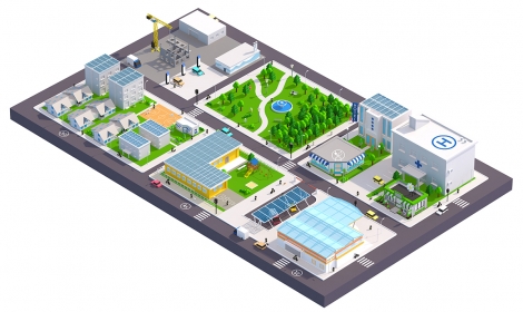 Ilustration 3D Smart Campus Ilustration 3D Smart Campus