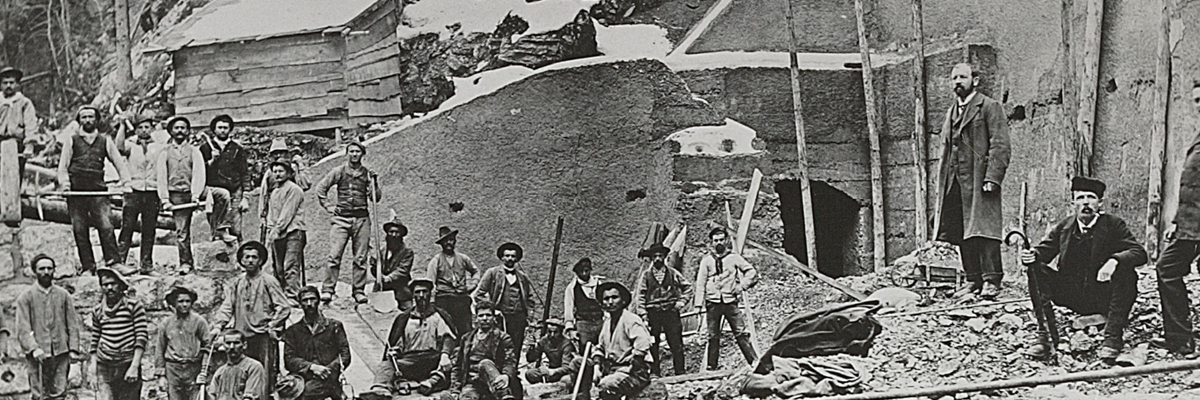Construction de barrage de Rossens
