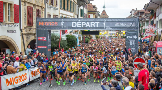 Start des Morat-Fribourg-Laufs.