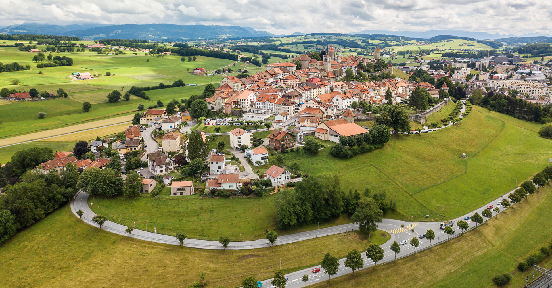 Photo d'une commune équipée de solutions énergétiques de Groupe E