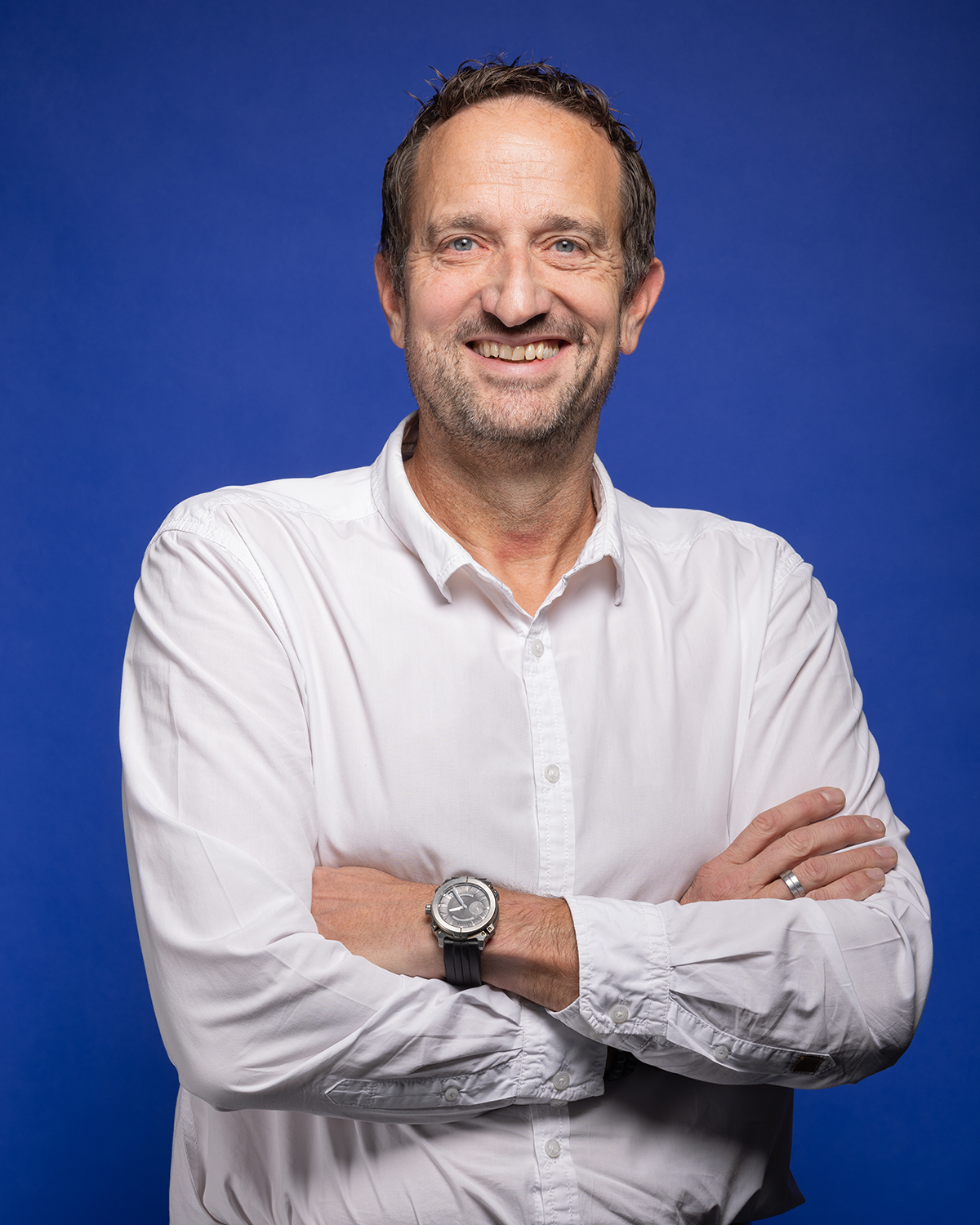 Portrait de Joël Demierre, responsable de la succursale de Payerne