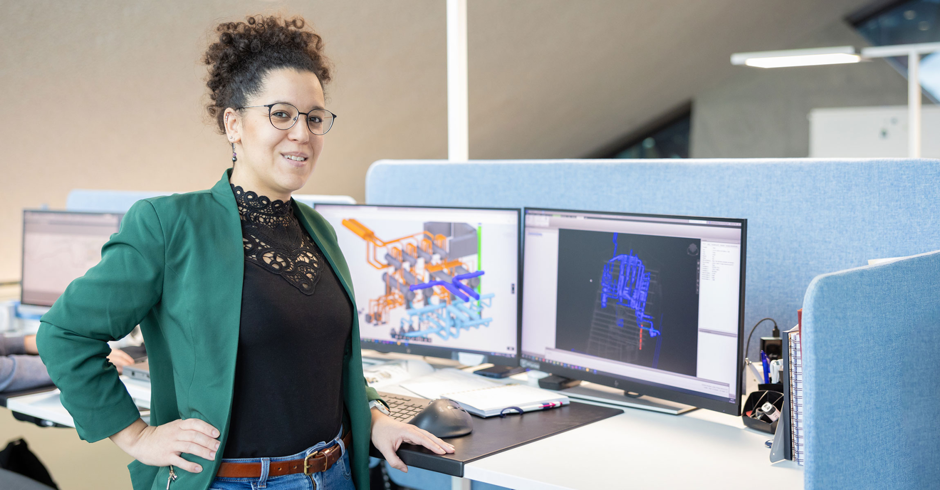 Portrait de Gisèle Leibundgut, collaboratrice de Groupe E