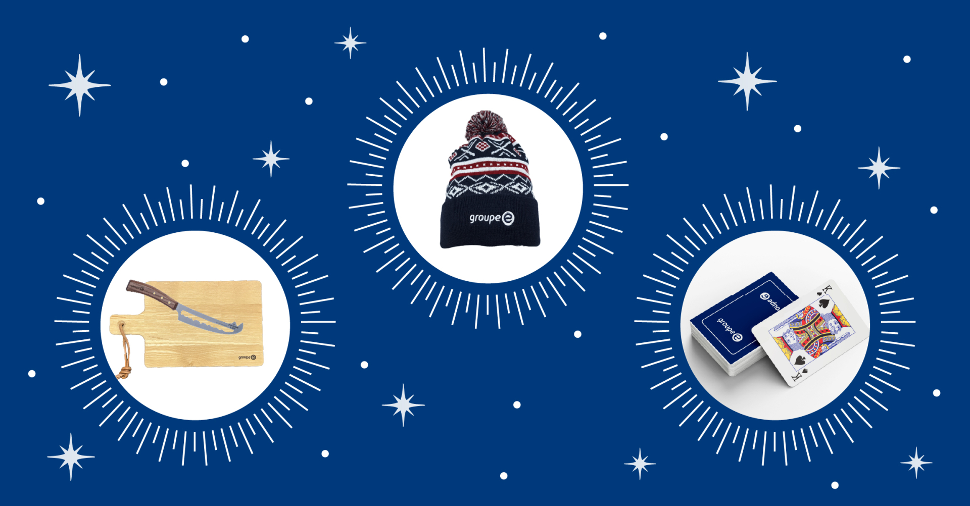 Visuel représentant les différents prix à gagner lors du concours de noël organisé par Groupe E