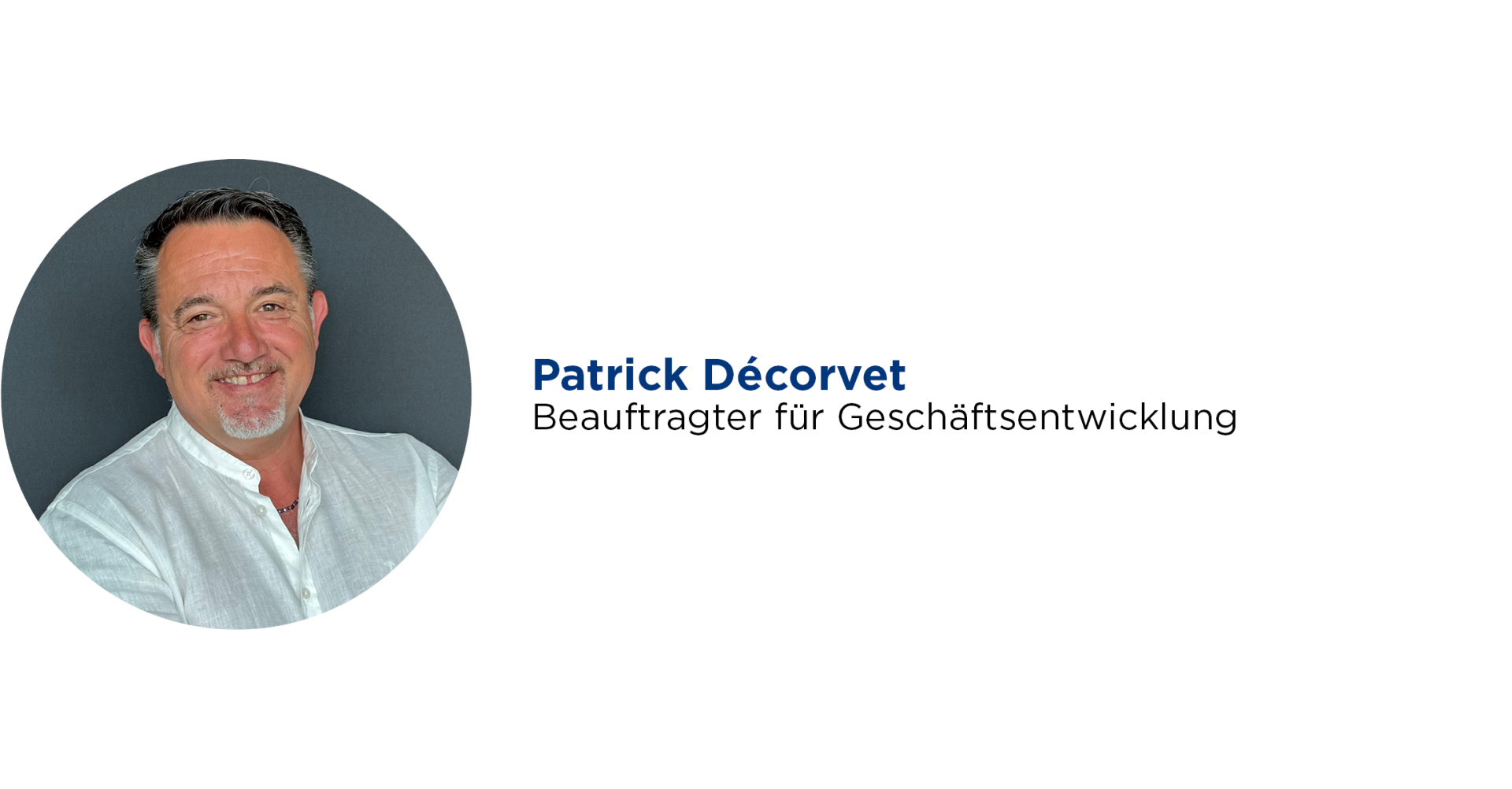Patrick Décorvet - responsable de programme d'affaires