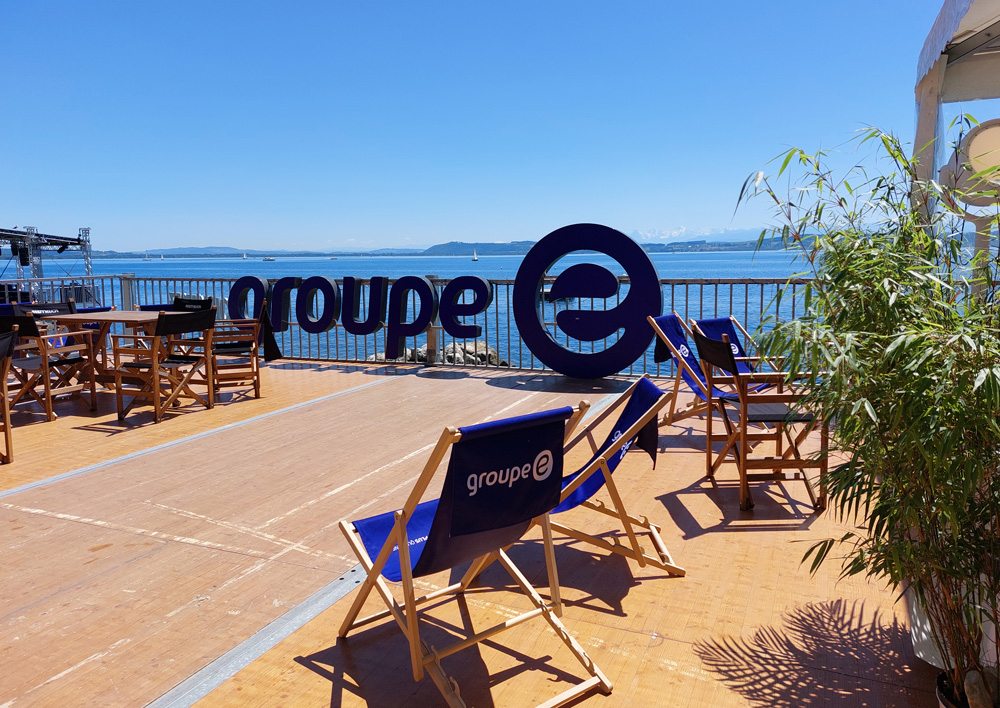 Le stand de Groupe E au festival Festi'neuch