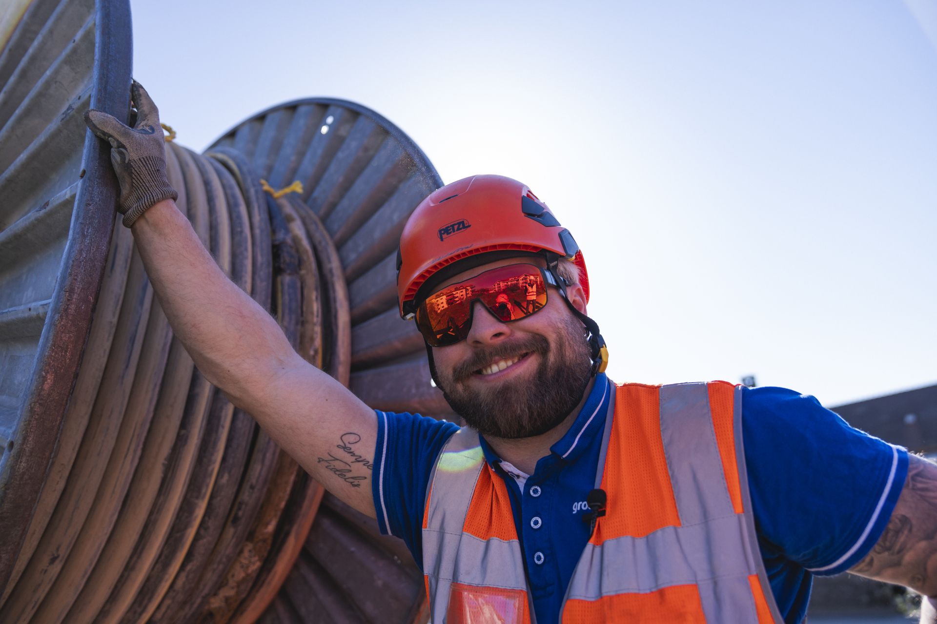 Photo de Valentin Audergon. électricien de réseau chez Groupe E